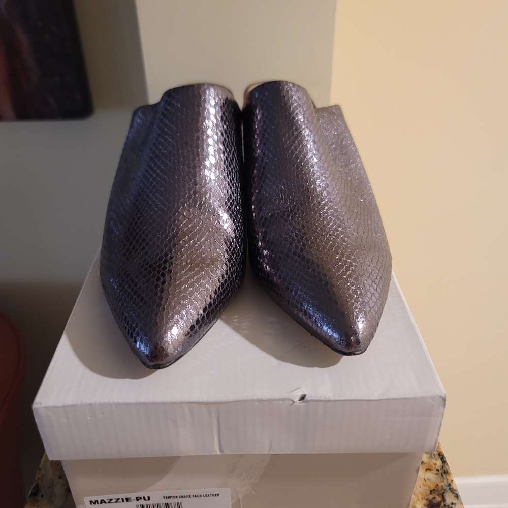 14th & Union Metallic Snake Pattern Mules - Picture 2 of 6